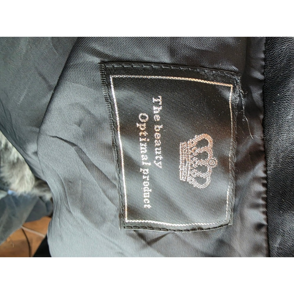 The Beauty Optimal Product Faux Fur Jacket Grey Black Salt Pepper Tiered Coat - Picture 5 of 6